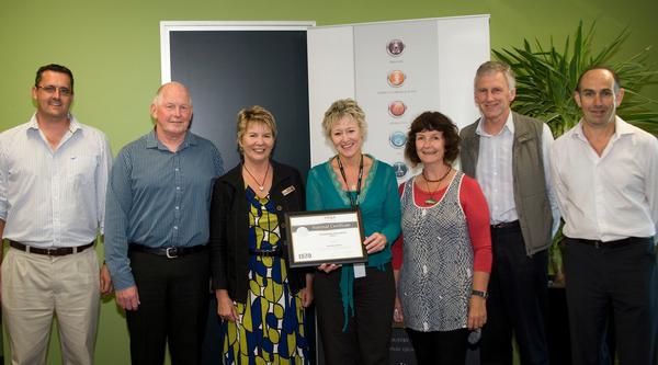 Sue Winter receiving the first National Certificate in Composting